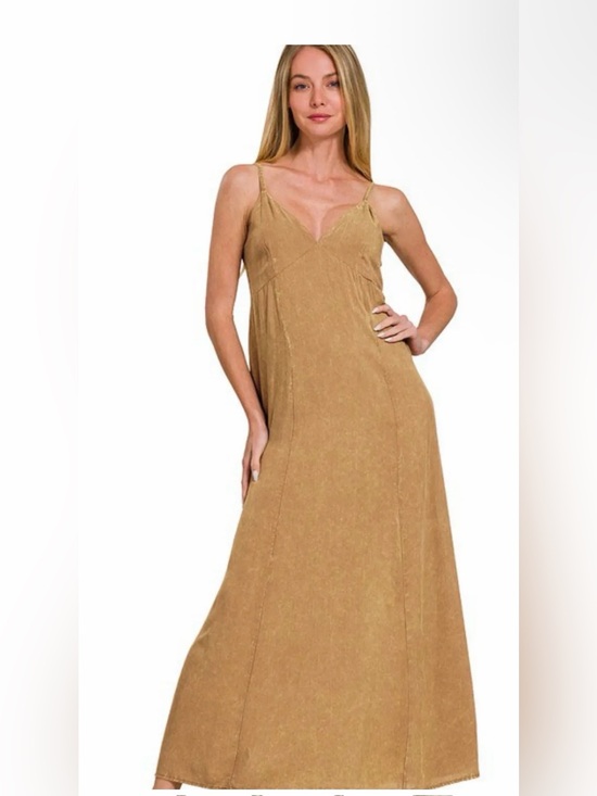 Zenana Outfitters Dresses & Skirts - Zenana Mineral Washed Rayon Challis Cami Dress
New in poly bag